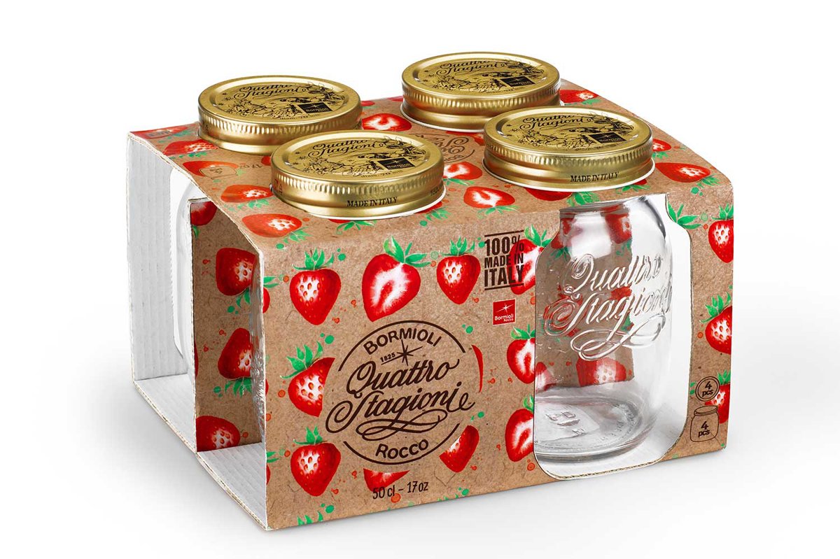 Quattro Stagione Bocal+couvercle - 50cl - 4 pcs